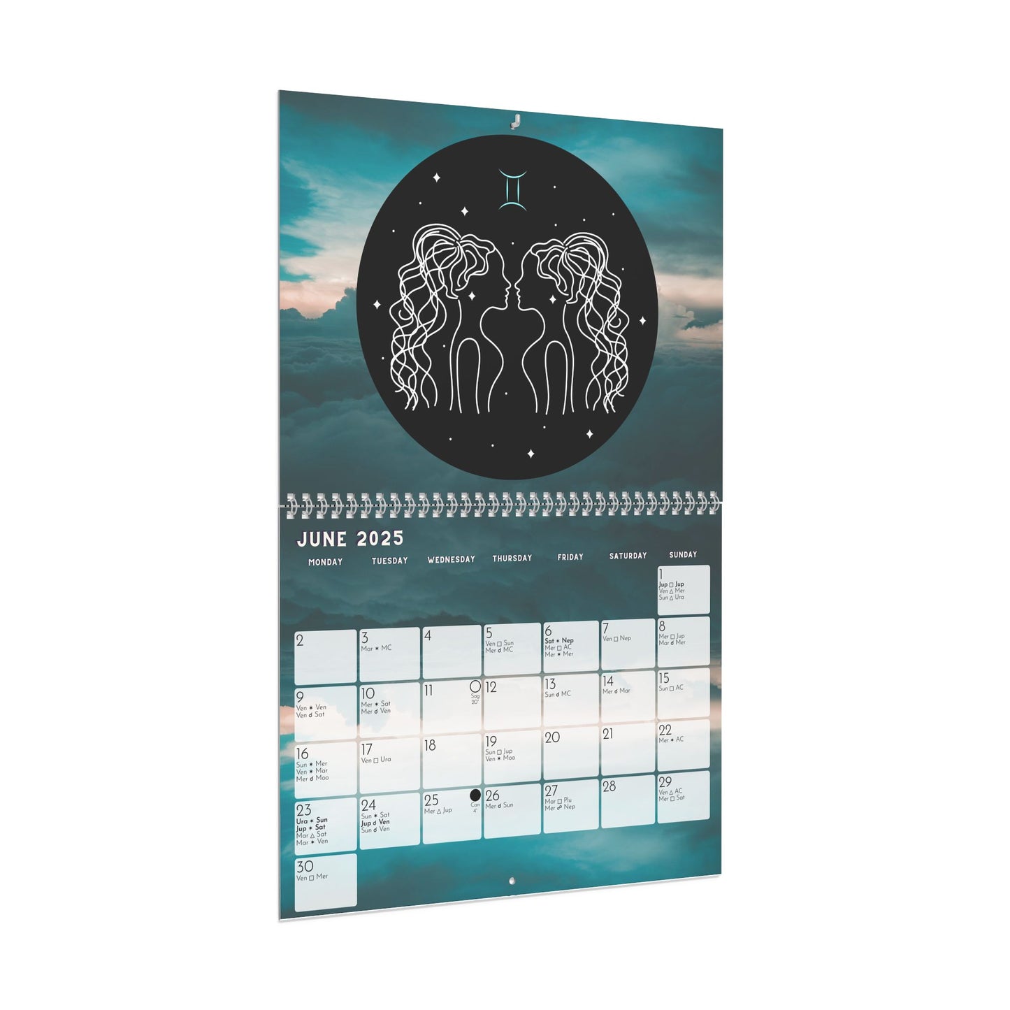 PERSONALISED Astrology Transit Wall Calendar 2025